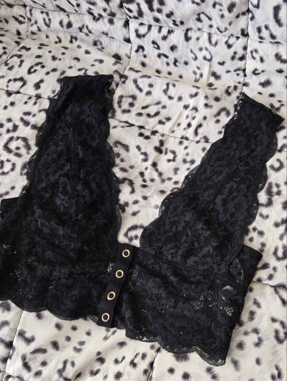 Free People Black Lace Bralette Sz S